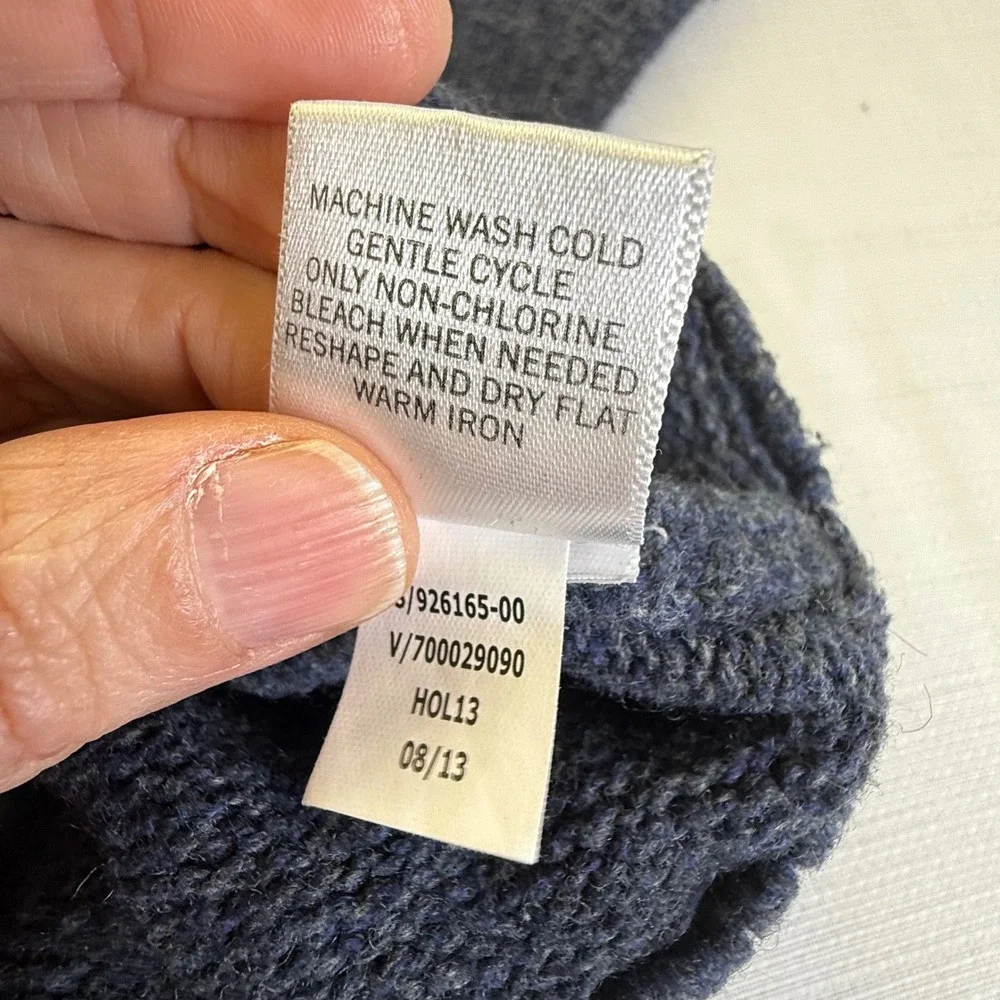 Banana Republic Mens XL Navy Blue Shawl Collar Toggle Wool Blend‎ Sweater